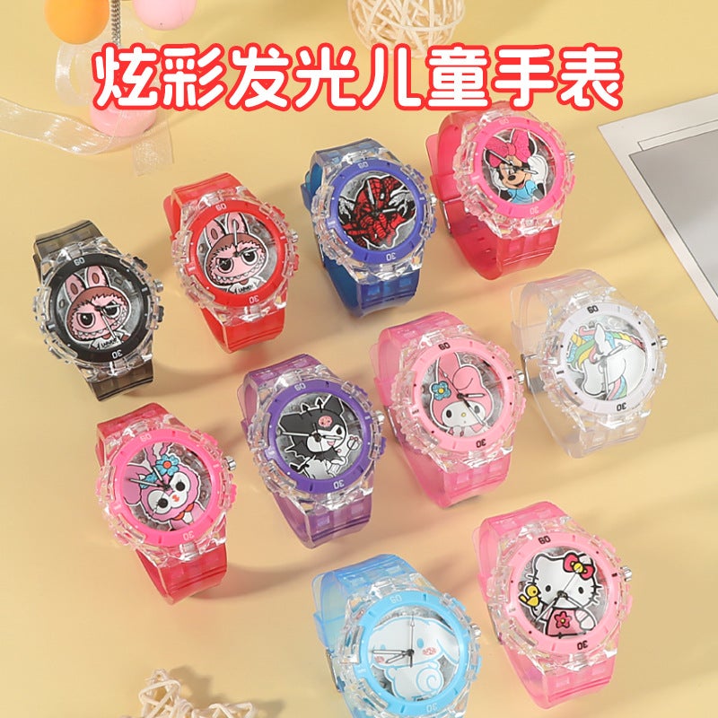 ساعة أطفال ستار ديلو ساعة كواتز للمدرسة الابتدائية ساعة كرتونية ساعة مضيئة ساعة رياضية ساعة إلكترونية هدايا للأولاد والبنات - Image 2